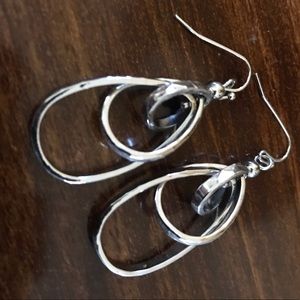 Lia Sophia Silver Hanging Earrings